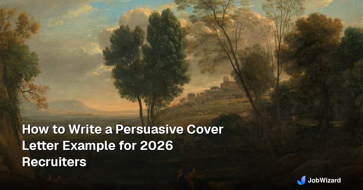 How to Write a Persuasive Cover Letter Example for 2026 Recruiters ...